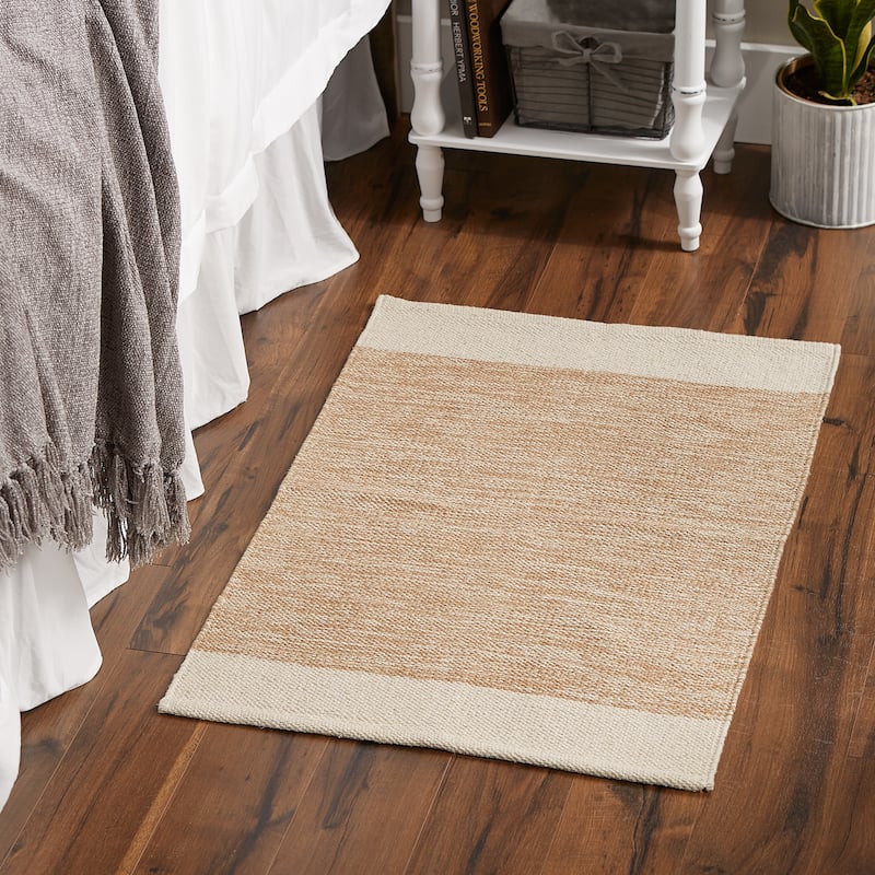 DII Stone Dobby Stripe Hand-Loomed Rug 2ft 6inx6 Ft - 36.0 In. L X 24.0 In. W X 0.2 In. H