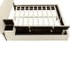 preview thumbnail 9 of 34, Upholstered Platform Bed with Lateral Storage Compartments and Thick Fabric,Velvet