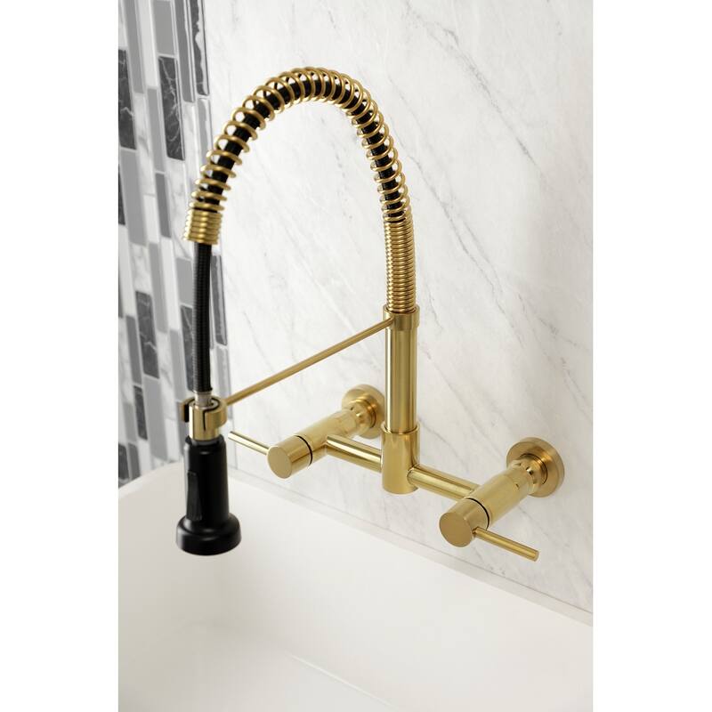 Concord Two-Handle Wall Mount Pull-Down Kitchen Faucet