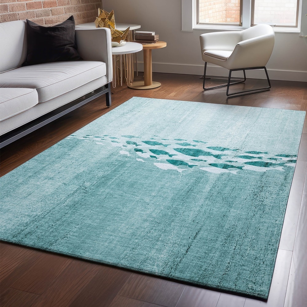 Premium Washable Super Modern Fish Soft Mayfield Rug