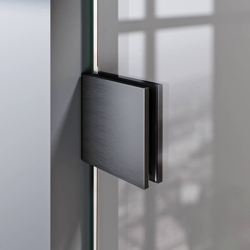 Elegant Frameless Sliding Shower Doors in Black Finish