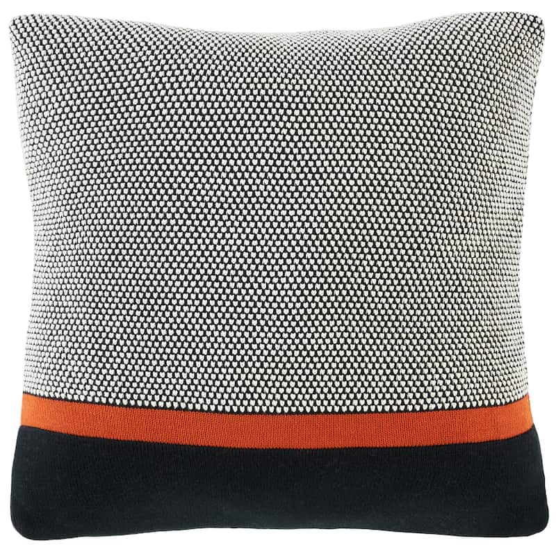 SAFAVIEH Home Pia 18-inch Black/Red Decorative Pillow