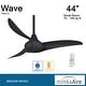 preview thumbnail 16 of 17, Minka Aire Light Wave 3 Blade 44 Inch Ceiling Fan With LED Light Kit