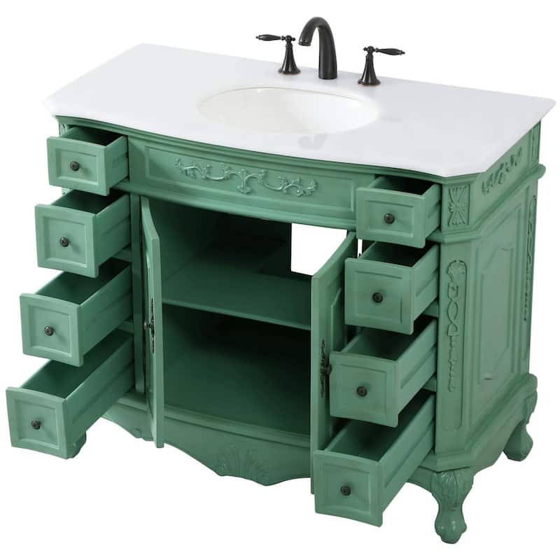Elegant Lighting VF10142-VW Danville 42" Free Standing Single Basin