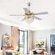 preview thumbnail 32 of 34, 52"/62" Modern Crystal Chandelier Ceiling Fan Light,Reversible Airflow,E12 Bulbs,for Bedroom,Kitchen,Patio