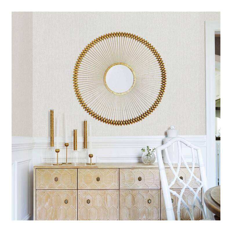 Advantage Cahaya White Woven Wallpaper - 21 x 396 x 0.025