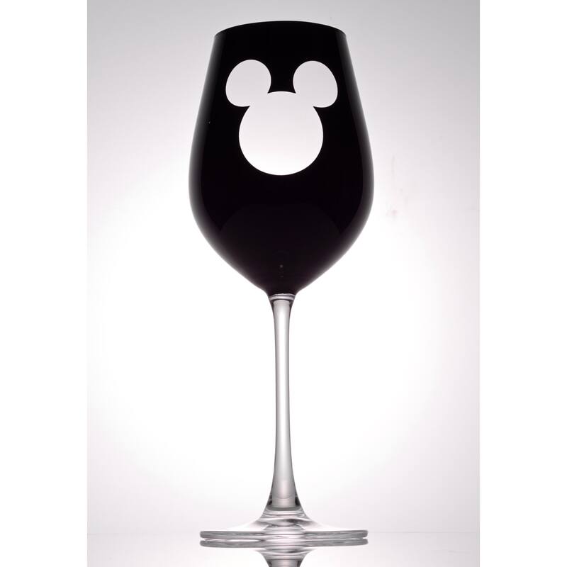 Disney Luxury Mickey Mouse Stemmed Red Wine Glass - 23 oz - Set of 2 - 23 oz
