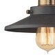 preview thumbnail 3 of 1, Elk English Pub 3-light Vanity in Tarnished Graphite and Antique Brass