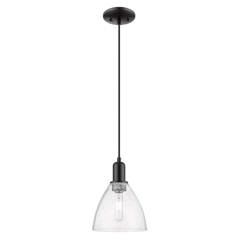 Innovations Lighting Endless Possibilities Arcadia - Bristol - 1 Light 8" Cord Hung Mini Pendant - Seedy/Matte Black