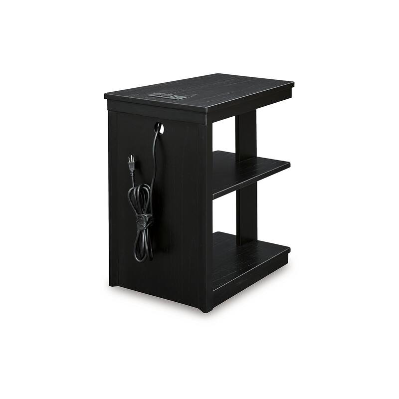 Signature Design by Ashley Winbardi Black Chairside End Table - 16"W x 21"D x 24"H