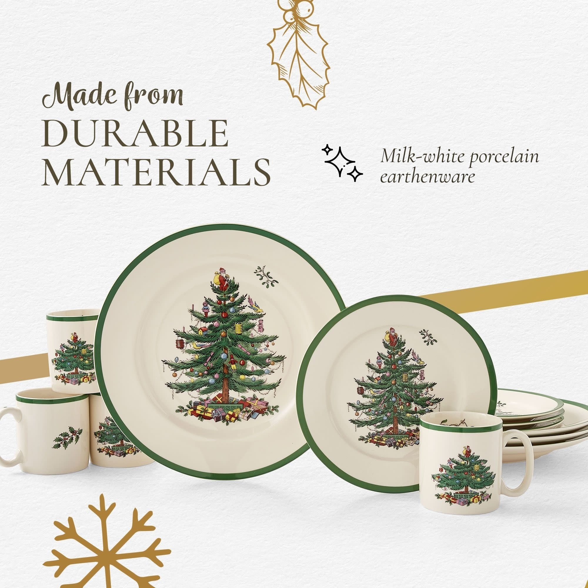 Spode Christmas Tree 12 Piece Dinnerware Set - On Sale - Overstock