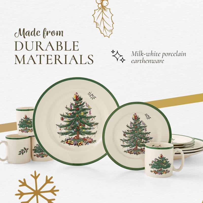 Spode Christmas Tree 12 Piece Dinnerware Set