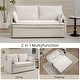 preview thumbnail 34 of 40, GDFStudio - Harper Lane Corduroy Convertible Sofa Bed with USB Charging & Side Storage for Cozy Apartment Living