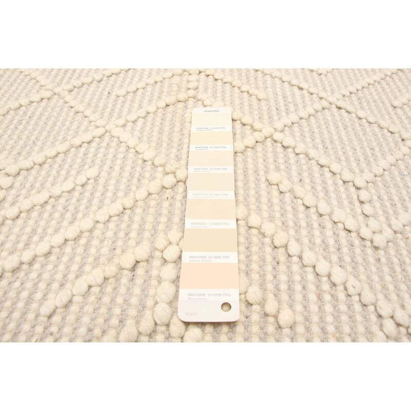 ECARPETGALLERY Braid weave Sienna Cream Wool Rug - 5'2 x 7'9