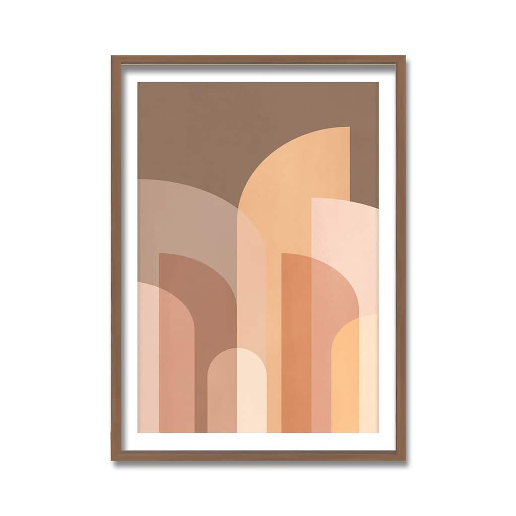 "Retro Geometric II" Framed Print Wall Art by Kathrin Pienaar