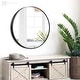 preview thumbnail 17 of 26, Contemporary Round Wall-Mounted Wall Mirror 20 - Black