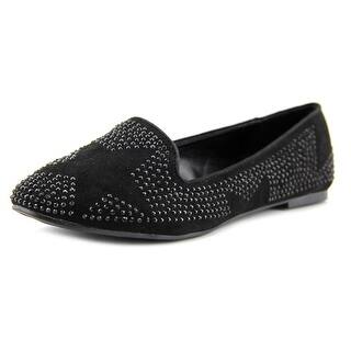 round toe suede flats