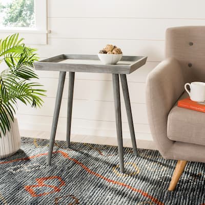 SAFAVIEH Nonie Slate/ Grey Tray Accent Table - 23.5" x 15.8" x 25.3"
