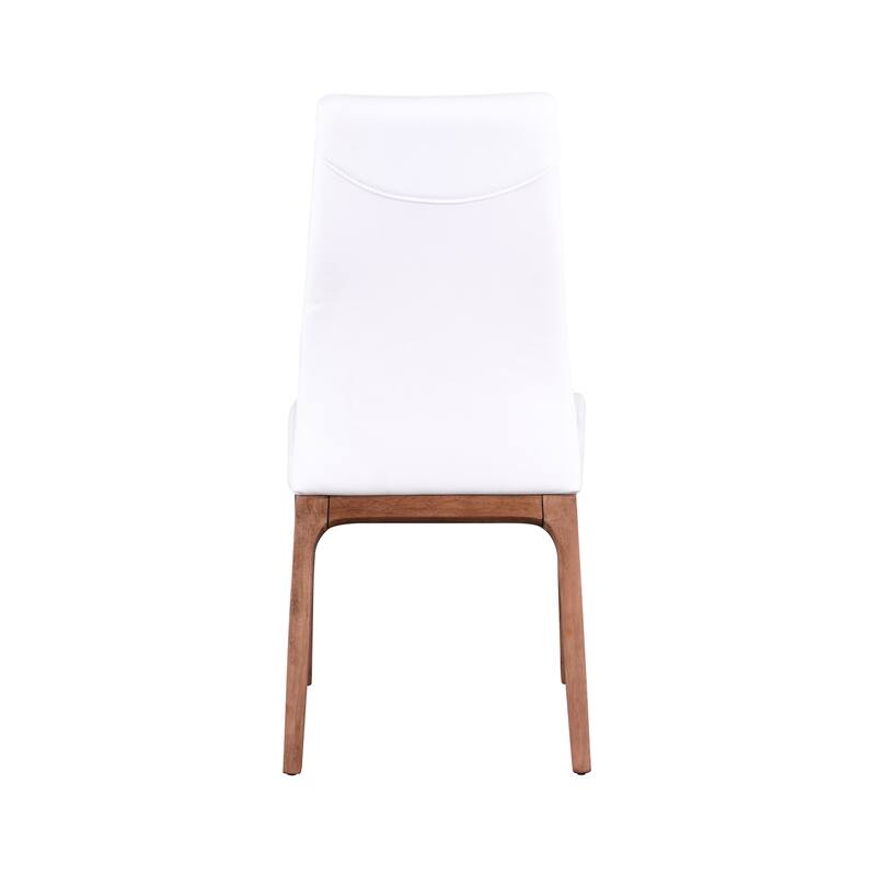 Somette Modern Contour Back Side Chair with Wood Base, Set of 2