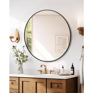 30 inchRound Mirror for Wall, Round Bathroom Mirror