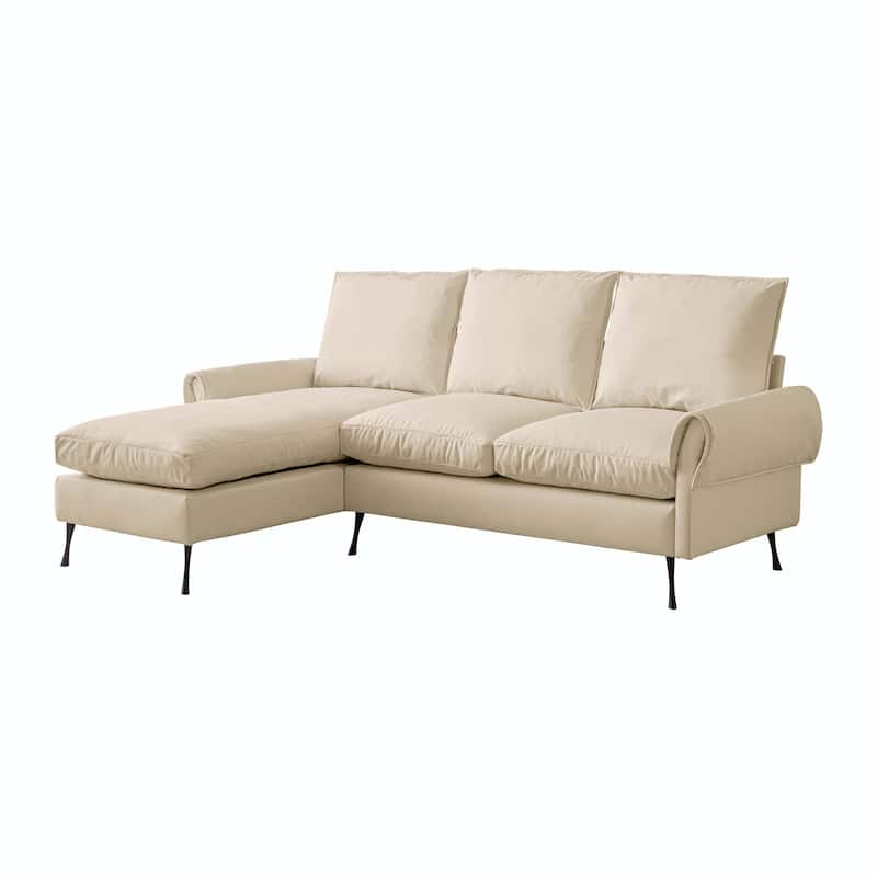 81" Technical leather L-Shaped Sofa Couch