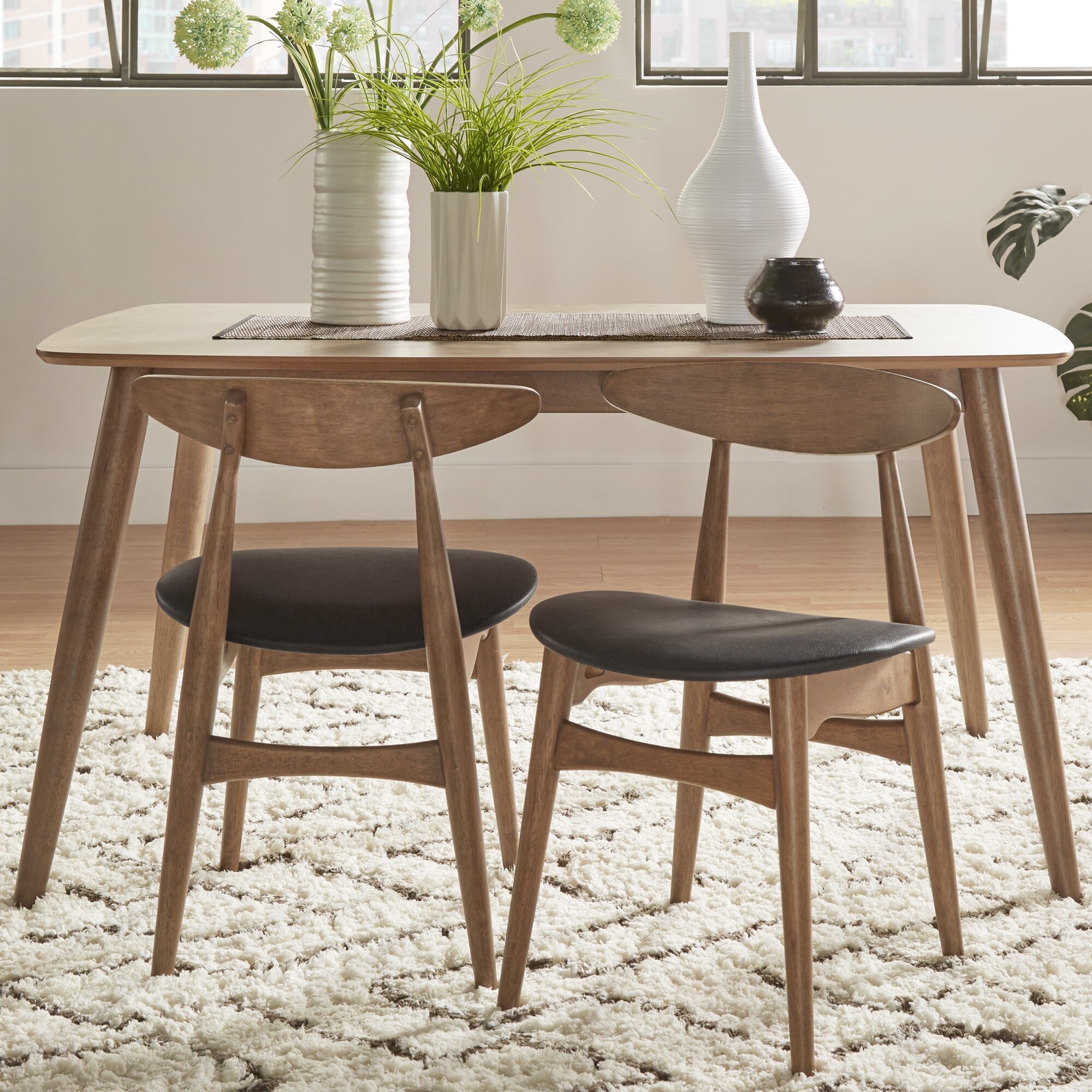 Shop Norwegian Danish Tapered Dining Chairs Set Of 2 By Inspire