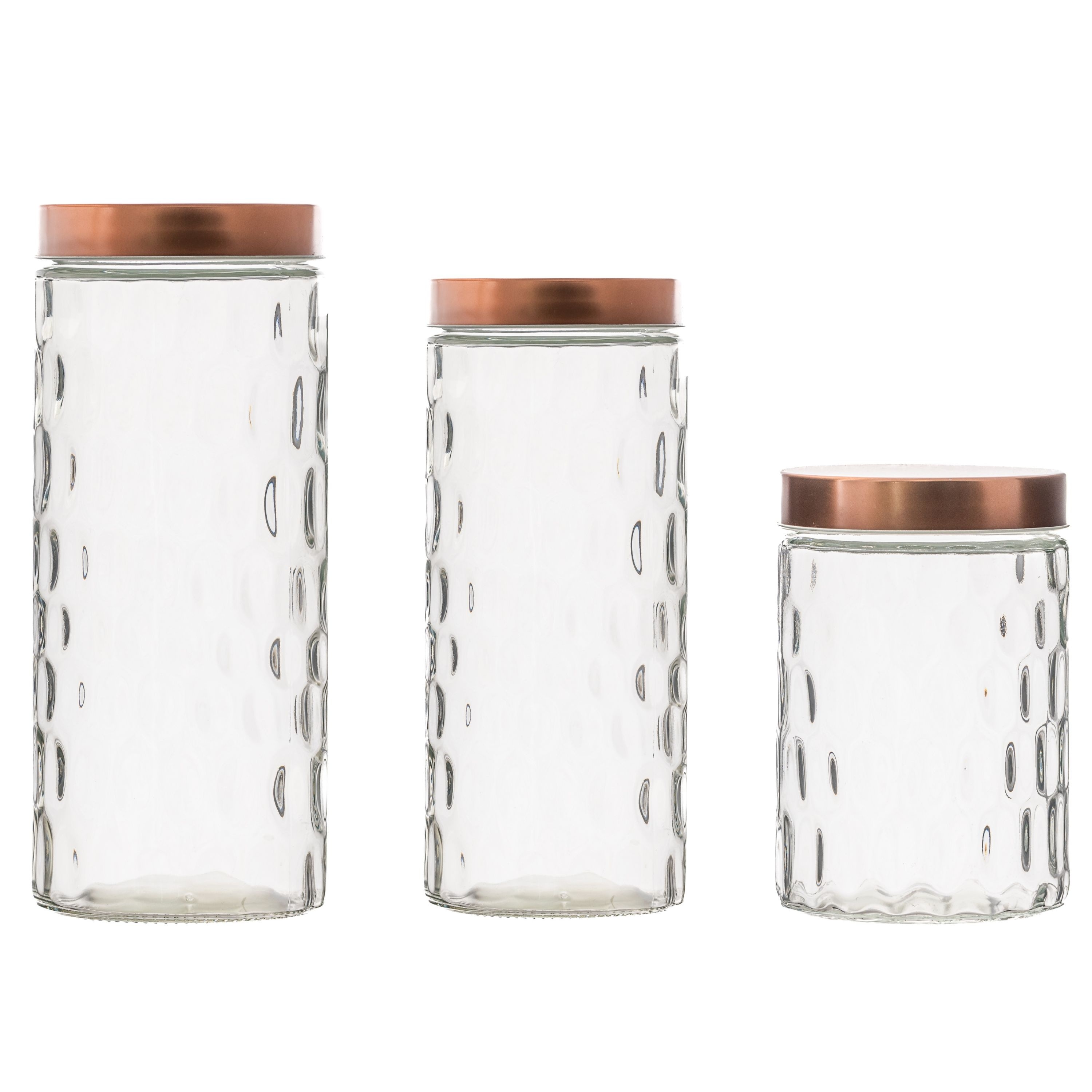 10 Strawberry Street Prospect Glass Canister, Set of 3 - 3-pc