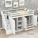 preview thumbnail 3 of 30, Functional Loft Bed with 3 Shelves, 2 Wardrobes, 2 Drawers & Storage Ladder - Enhanced Functionality and Space Efficiency