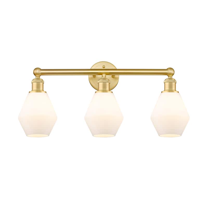Innovations Lighting 616-3W-12-24 Cindyrella Vanity Cindyrella 3 Light - Satin Gold / Cased Matte White