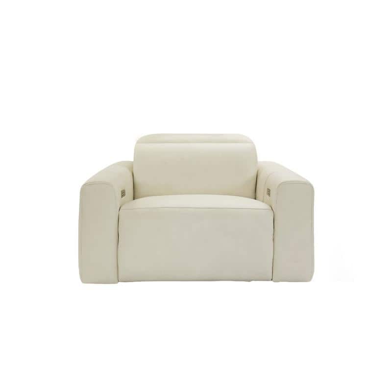 49.5" W Leather Dual Power Oversized Recliner with Zero-Gravity, USB & Type-C charging