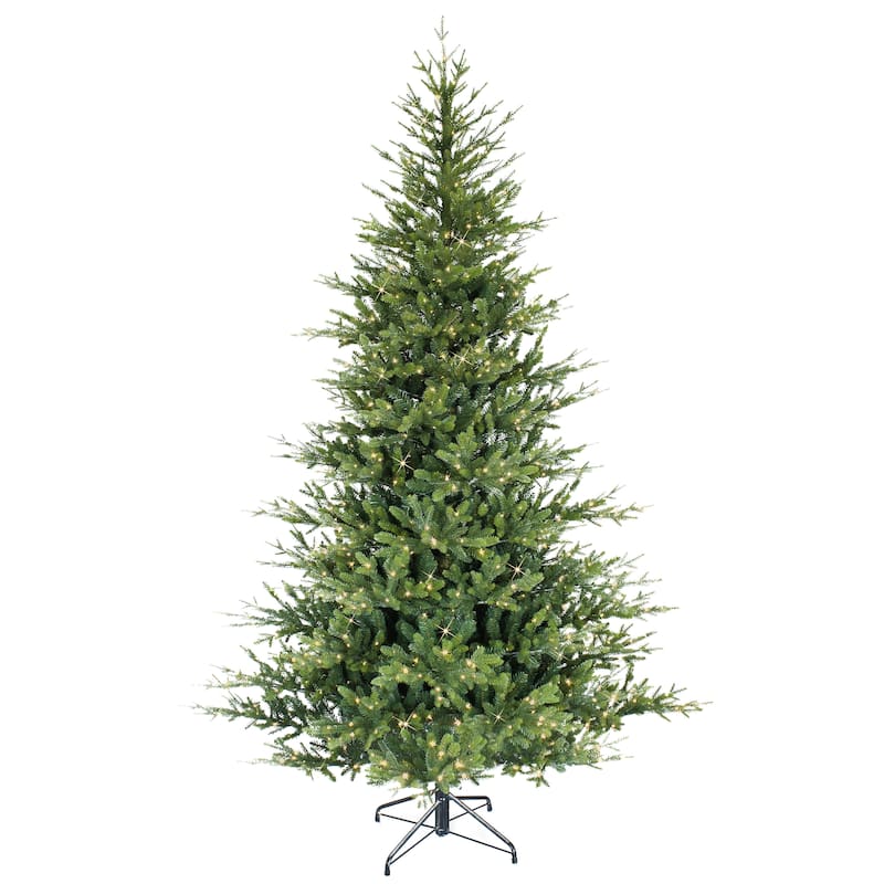 Puleo International 6.5 ft. Pre-Lit Alberta Artificial Spruce Tree - Green