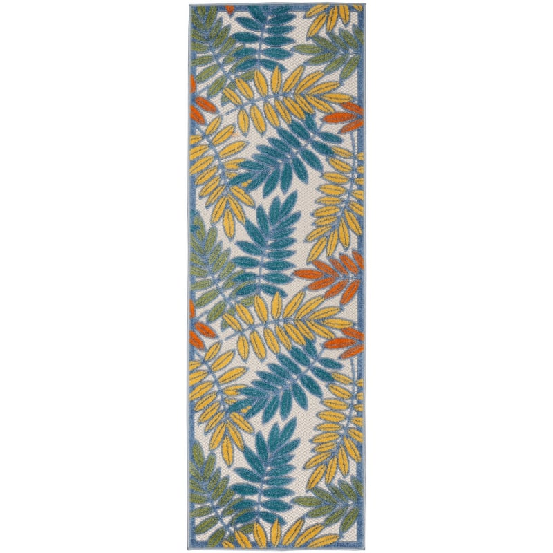 Nourison Alice Indoor/Outdoor Floral Area Rug - 2'3" x 10' - Ivory/Multicolor