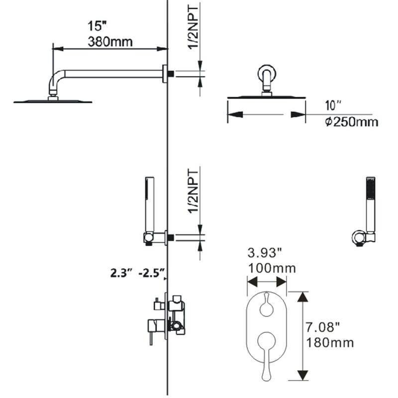 Complete Shower System with Roughin Valve Bed Bath & Beyond 38954383