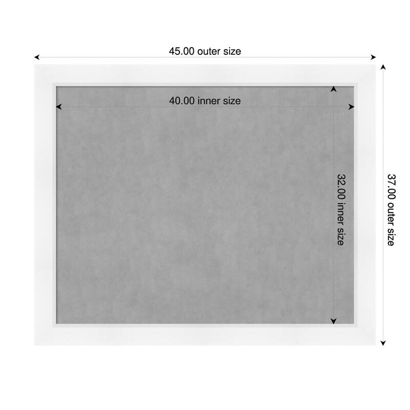 Amanti Art Sloped Black Framed - 45 x 37 in - Sloped White