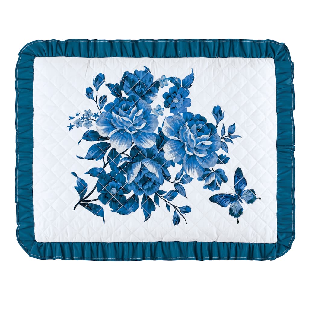 Enchanting Butterfly Ruffled Edge Pillow Shams - Set of 2