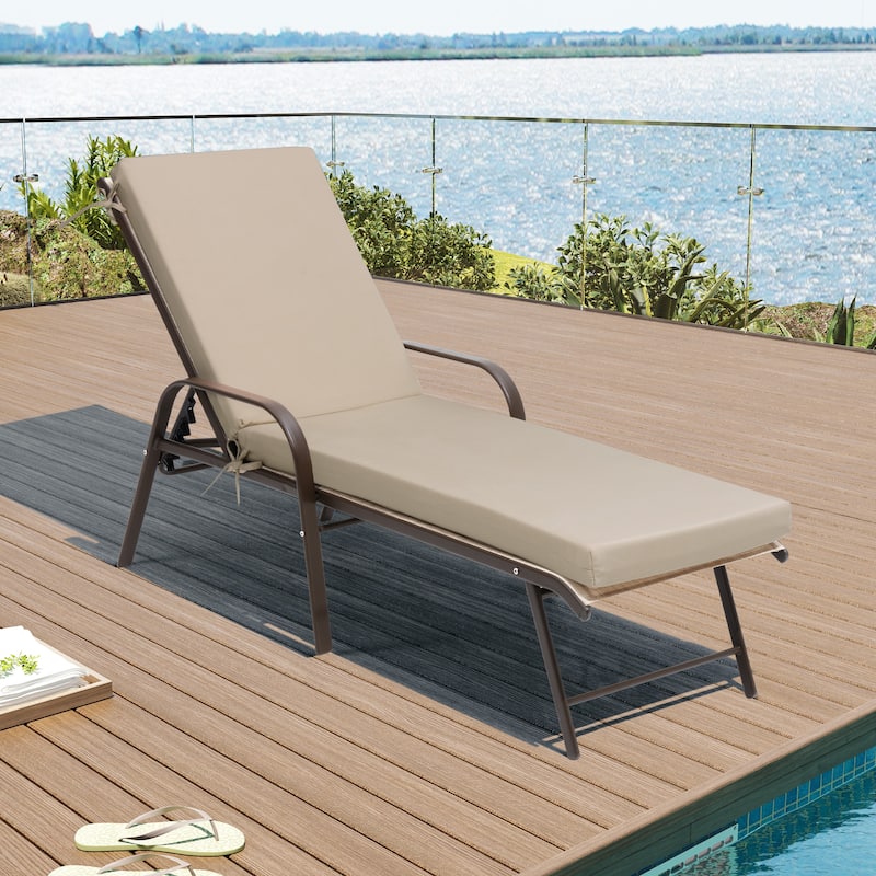 Pellebant Outdoor Patio Chaise Lounge Cushion