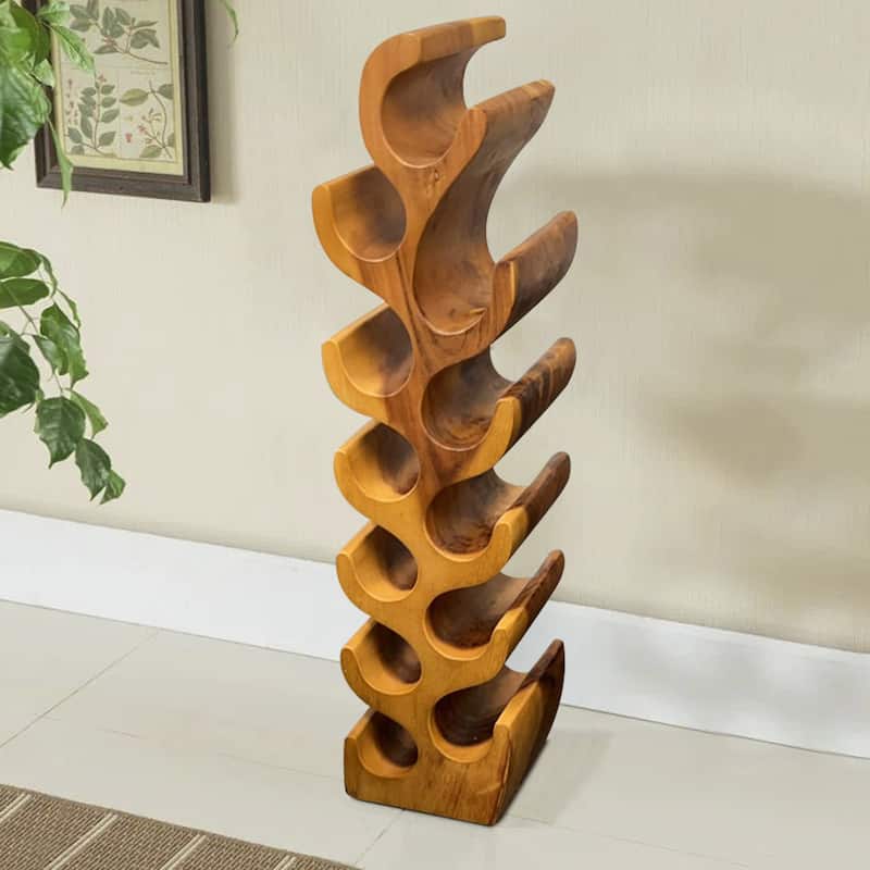 Greenage Suarwood Tree Shaped Wine Rack Freestanding Wine Storage