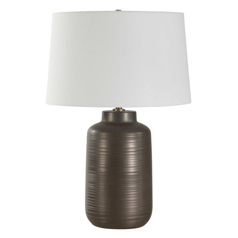 Uttermost Calderone Bronze Table Lamp - 18"W x 18"D x 26.75"H