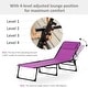 preview thumbnail 31 of 34, Outsunny Folding Chaise Lounge Chair Portable Lightweight Reclining Garden Sun Lounger with 4-Position Adjustable Backrest
