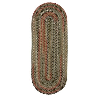 Colonial Mills Wayland Rustic Farmhouse Braided Multicolor Runner Rug