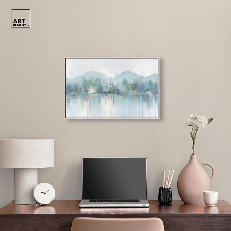 Mirrored Aqua Dream II Canvas by Art Remedy