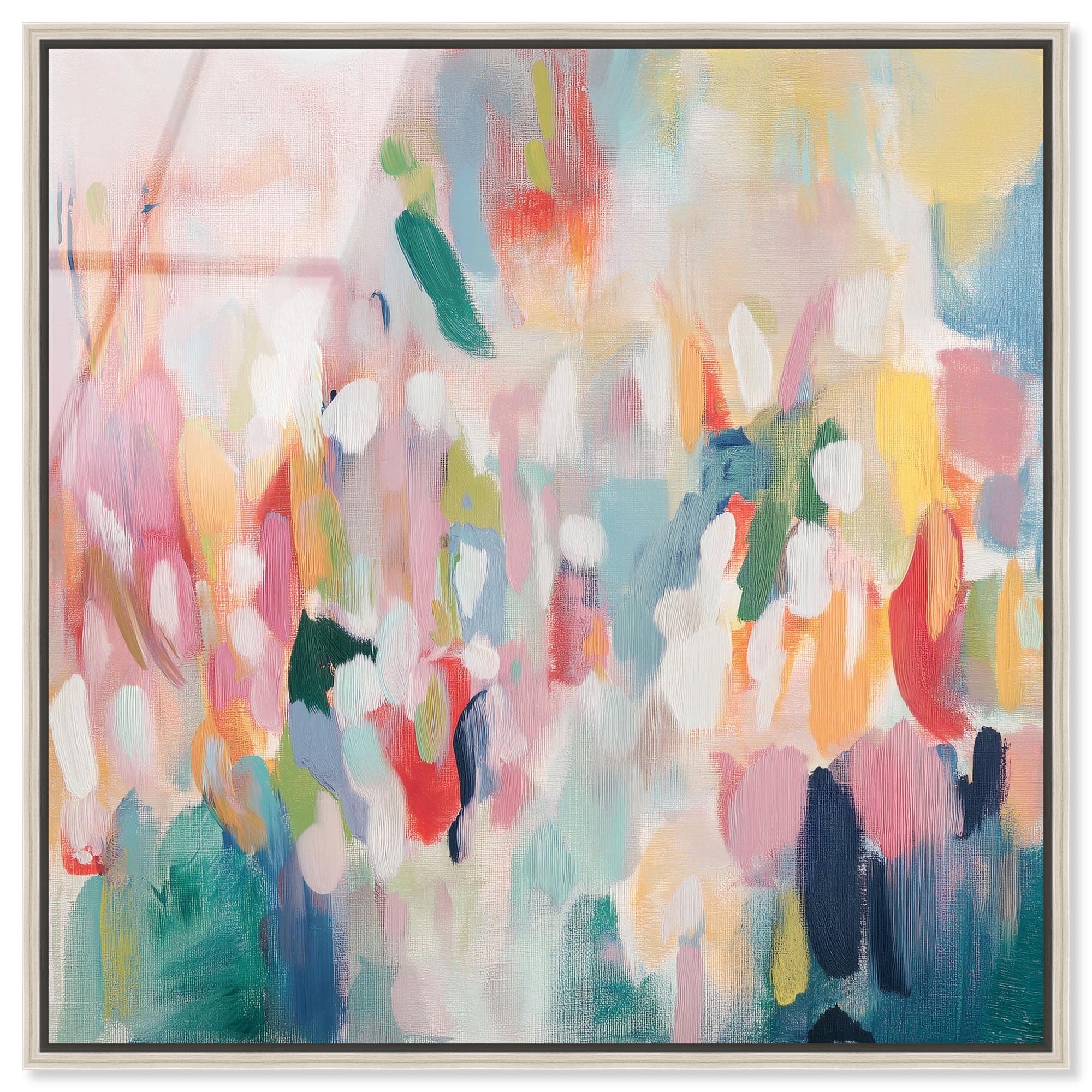 Im of Touch I Floral Abstract Framed Acrylic Wall Art by Art Remedy