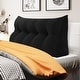 preview thumbnail 42 of 182, WOWMAX Large Reading Wedge Headboard Pillow for Bed Rest Back Support Full - Cotton Black