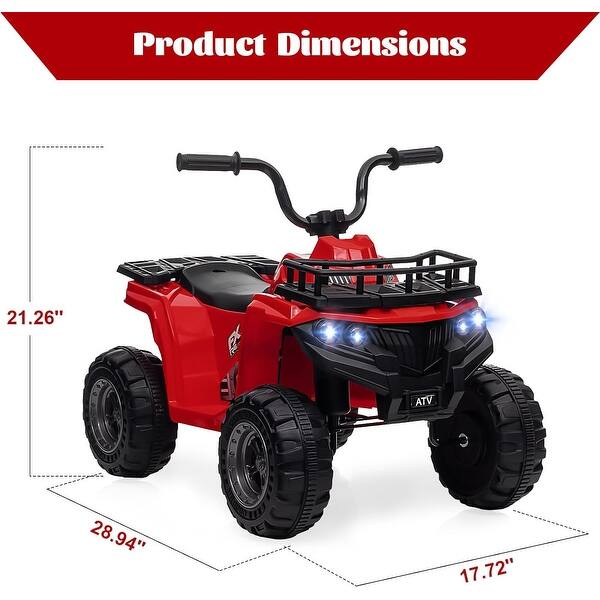 Kids Ride On ATV w/Remote Control 2 Speeds Red