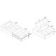 preview thumbnail 4 of 2, Armless Convertible Sofa Bed Chair - 75.5" - Blue