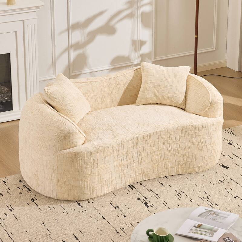 Compress Sofa. It Has Armrests on Both Sides, Comes with Two Pillows