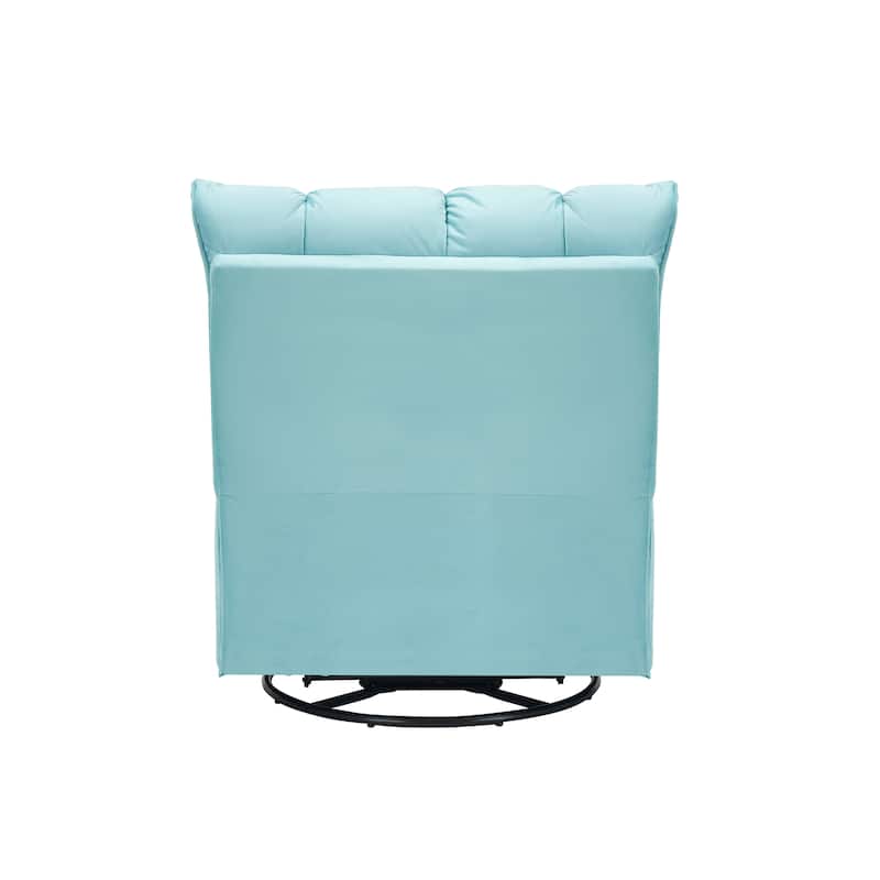 Cyan Velvet Single Sofa for Small Spaces