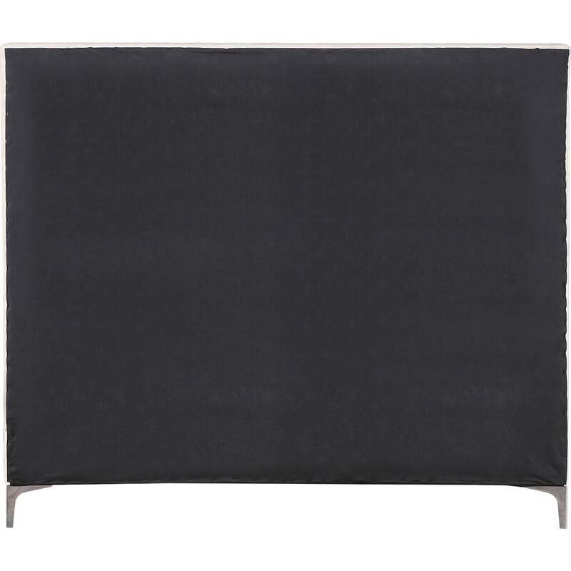 Oliver Modern Wood Queen Size Bed, Channel Tufted Panel Headboard, Beige