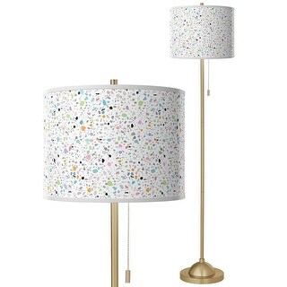 Colored Terrazzo Warm Gold Stick Floor Lamp - 13" x 62" - Bed Bath ...