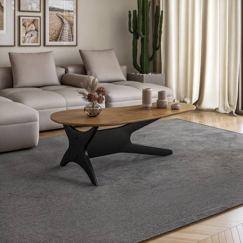 Mid Century Coffee Table - Black & Mocha
